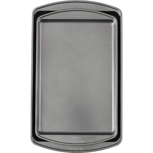 Wilton Premium Non-Stick Bakeware Cookie Baking Sheets Set, 2-Piece, Steel - Picture 2 of 6
